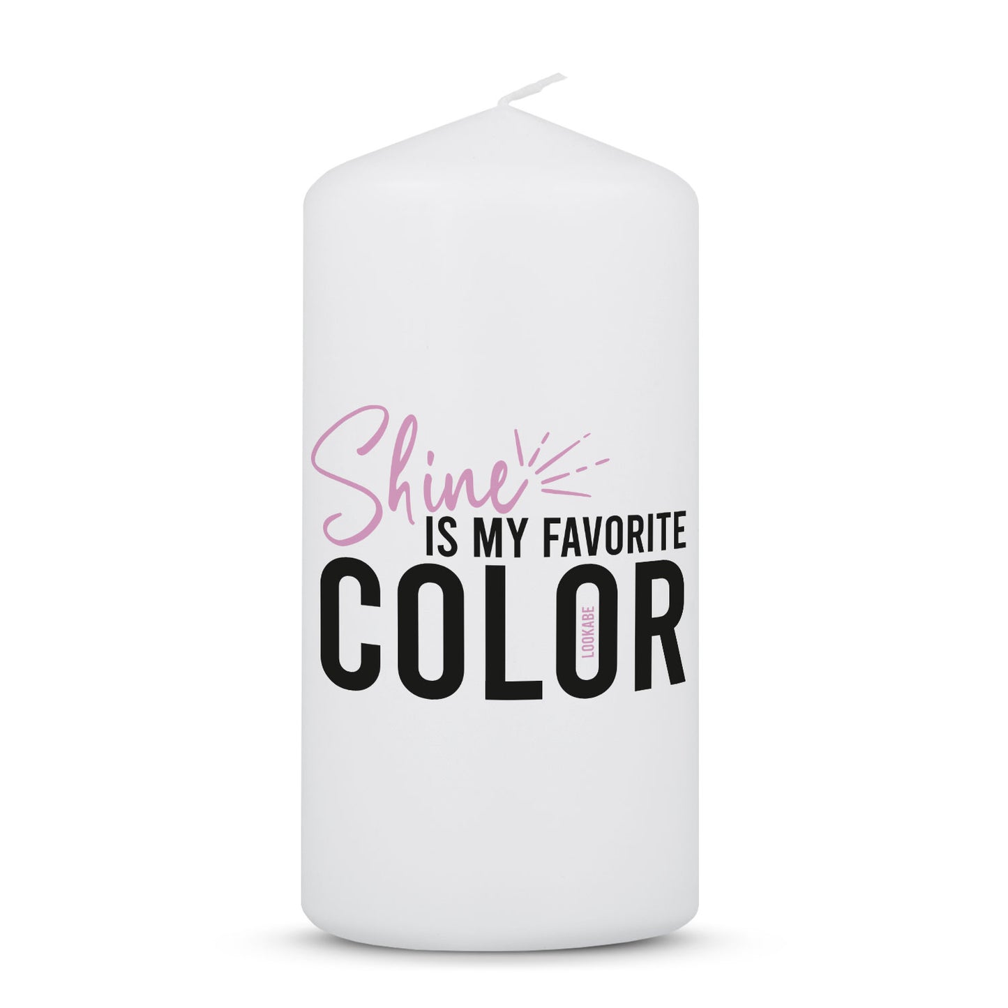 Kerze "Shine is my favorite color"