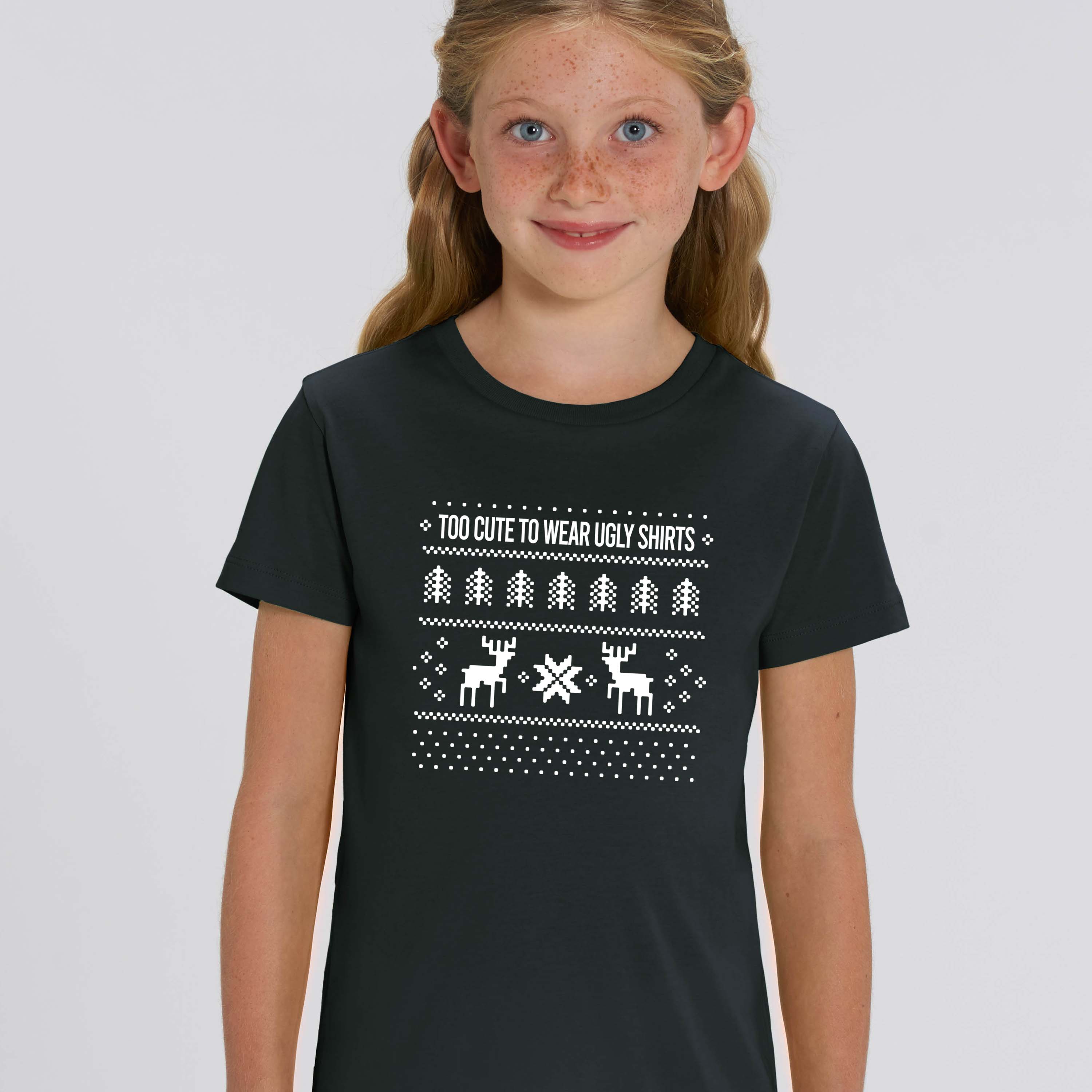 XMAS Kids T-Shirt - Too cute to wear ugly shirts